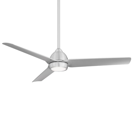Mocha 3-Blade Smart Ceiling Fan 54in Brushed Aluminum With 3000K LED Light Kit And Remote Control